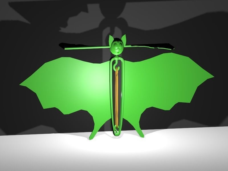 BatCopter Flying RubberBand Powered -  3D Print Free 3D print model_0