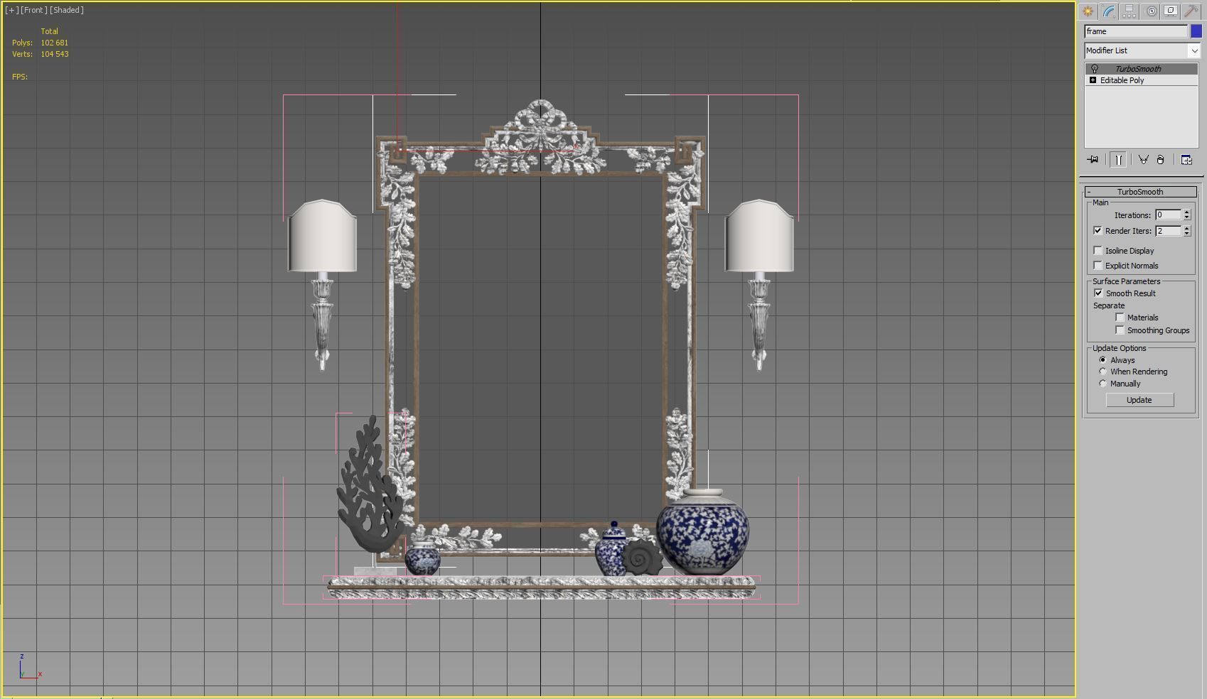 Mirror Chelini art 550 3D model_3