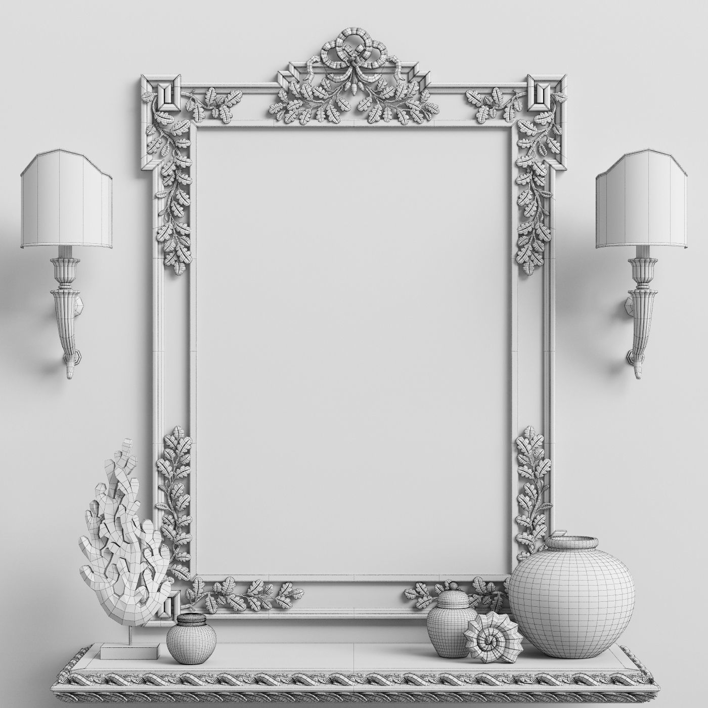 Mirror Chelini art 550 3D model_4