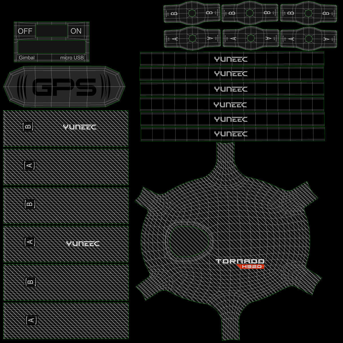 Yuneec H920 Plus  3D model_17