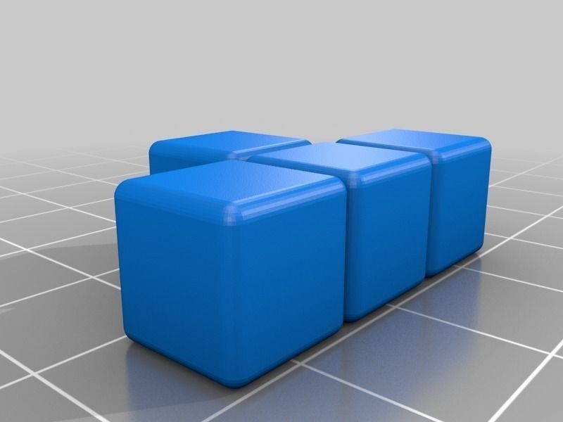 Tetris T s three cubes Free 3D print model_1