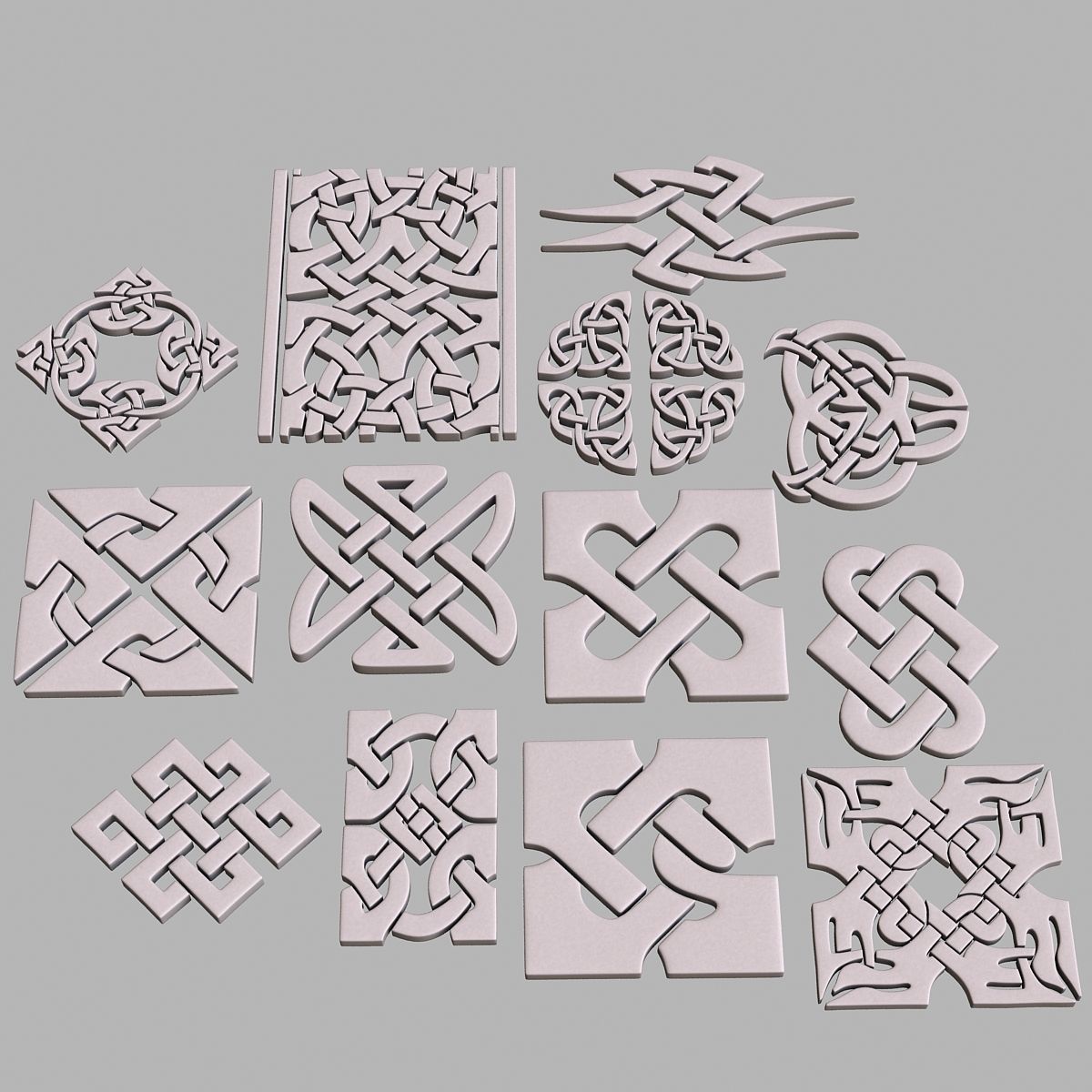 Celtic ornament pack 1 3D model_6