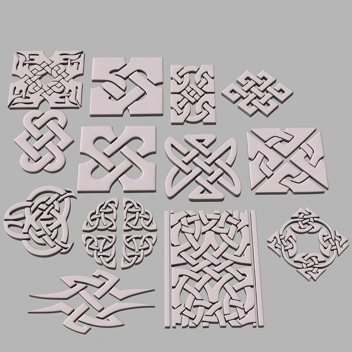 Celtic ornament pack 1 3D model_4