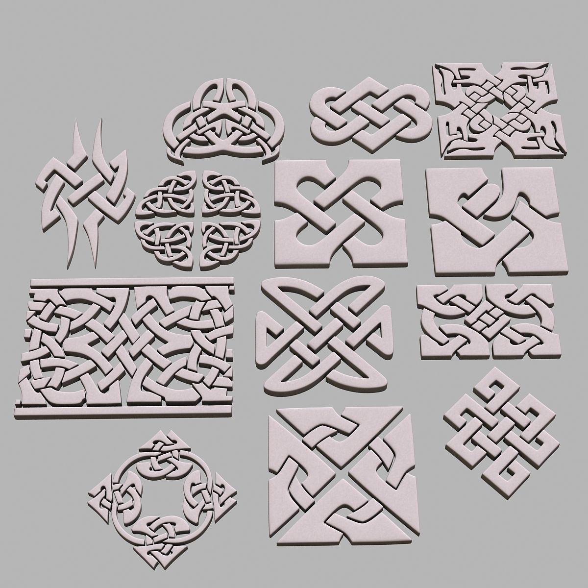 Celtic ornament pack 1 3D model_7