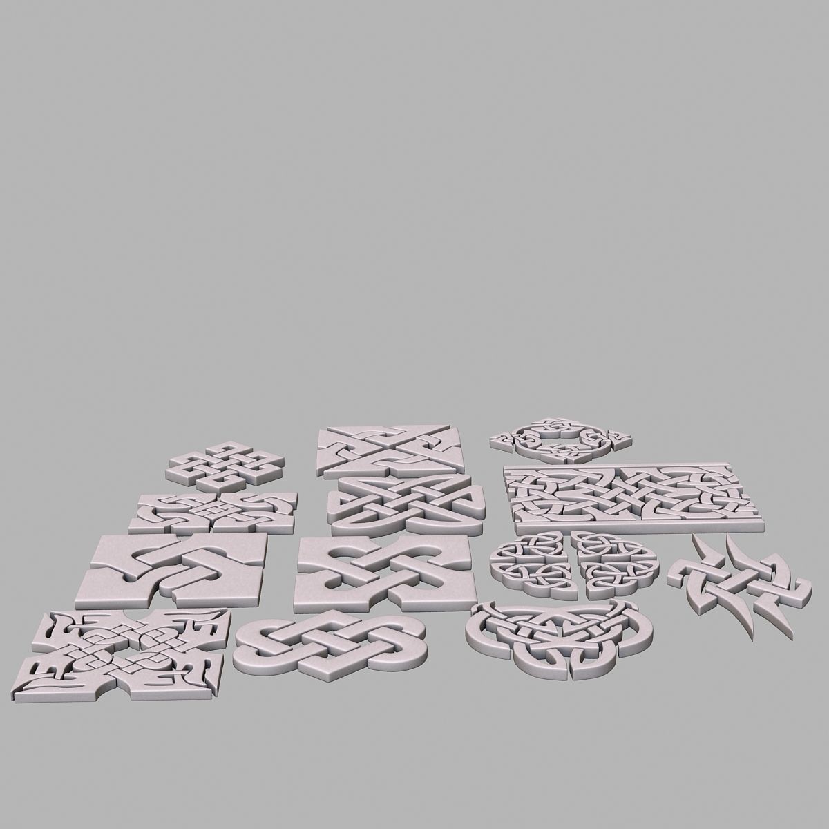 Celtic ornament pack 1 3D model_5