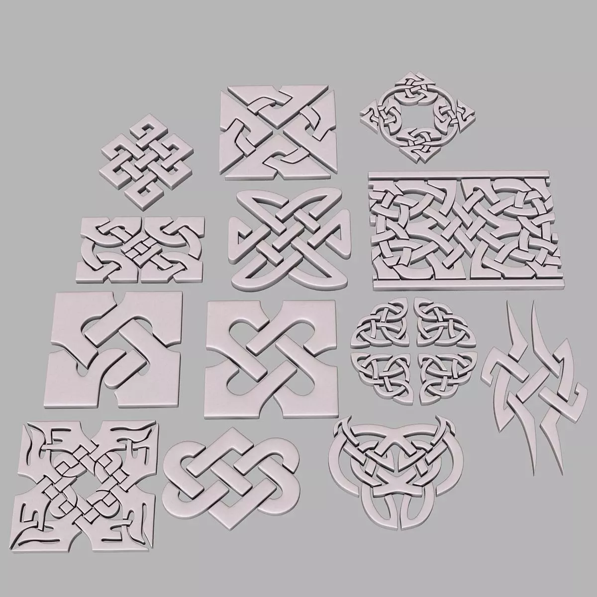 Celtic ornament pack 1 3D model_0