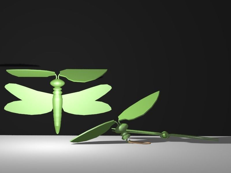 DragonFly Flying RubberBand Powered - 3D Print Toy Free 3D print model_0