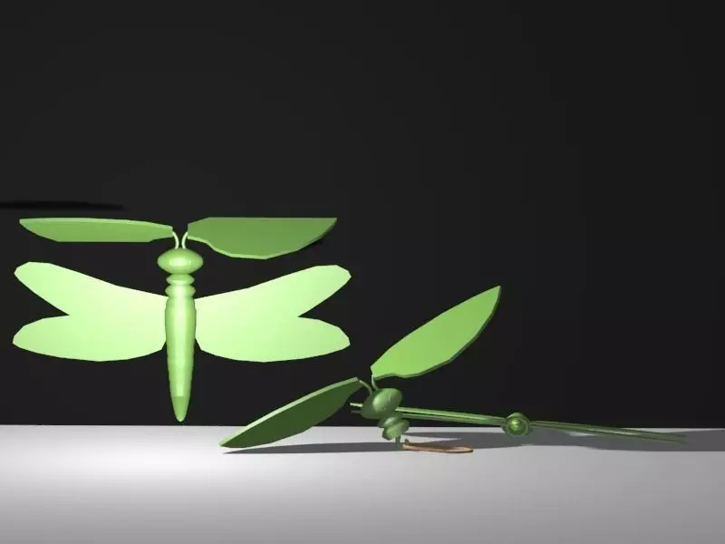 DragonFly Flying RubberBand Powered - 3D Print Toy Free 3D print model