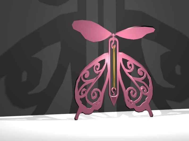 ButterFly Flying RubberBand Powered - 3D Print Toy Free 3D print model_0