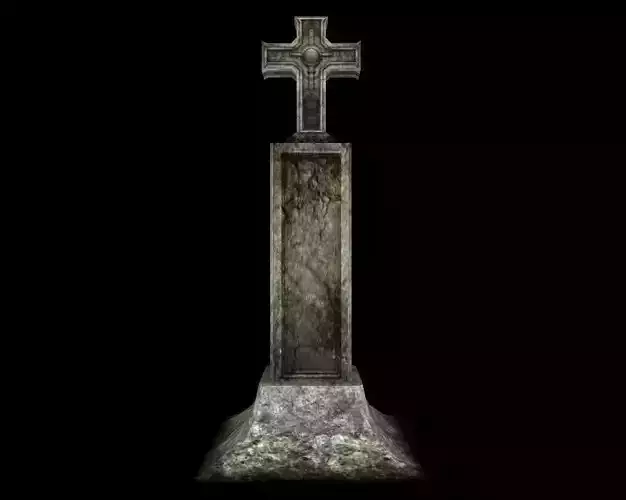 Cross stone Free low-poly 3D model