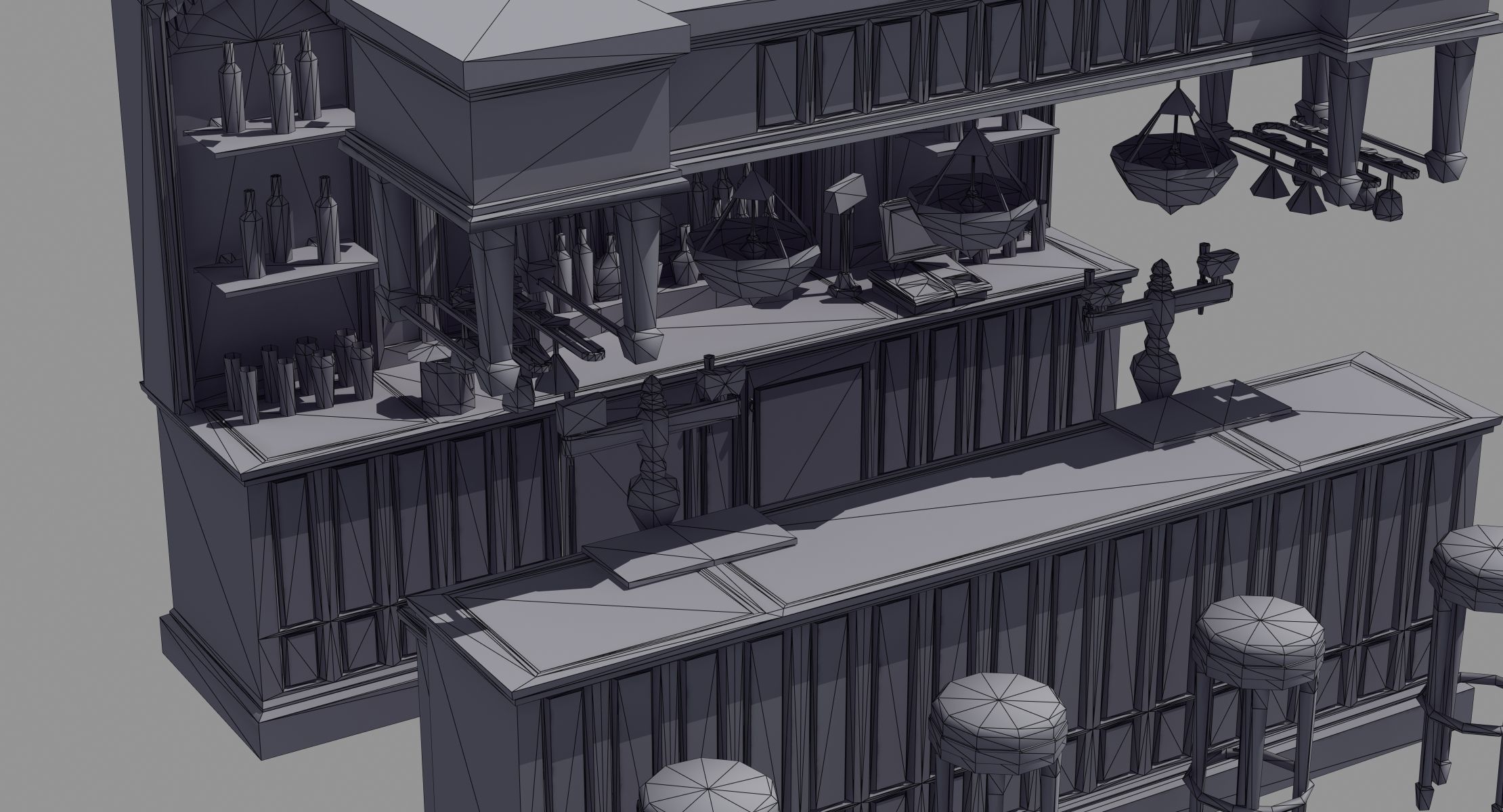 Saloon Bar 3D model_9