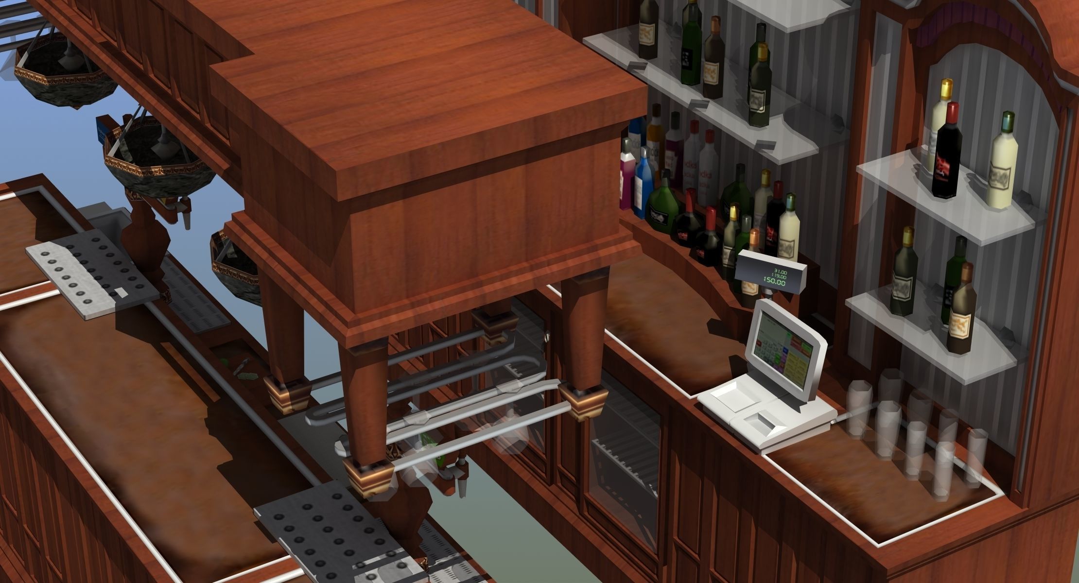 Saloon Bar 3D model_7