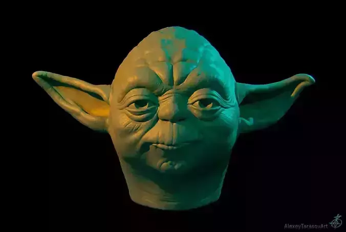 Yoda head 3D print model