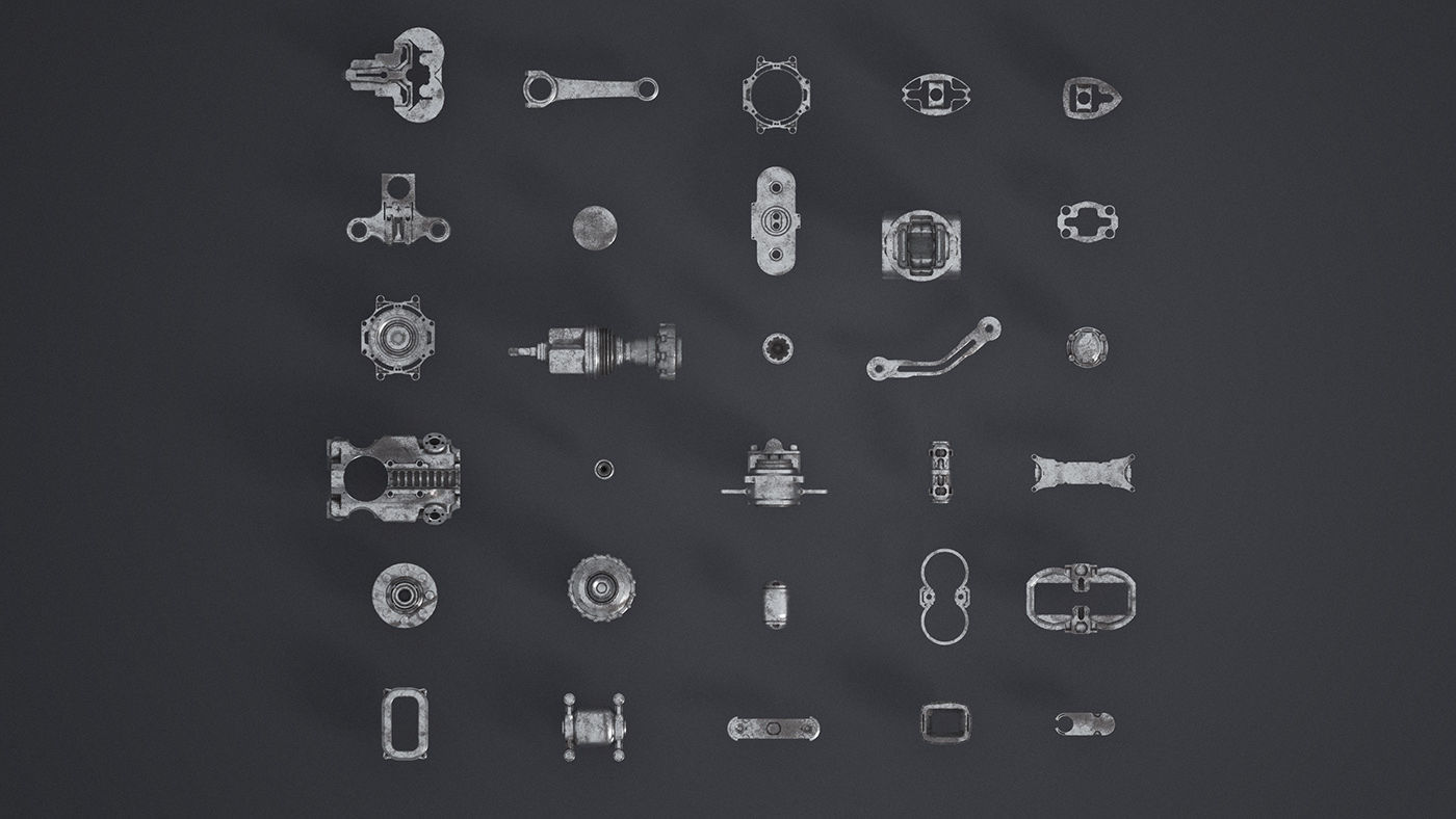 Junk Yard Kit - 50 plus 3d Elements 3D model_1