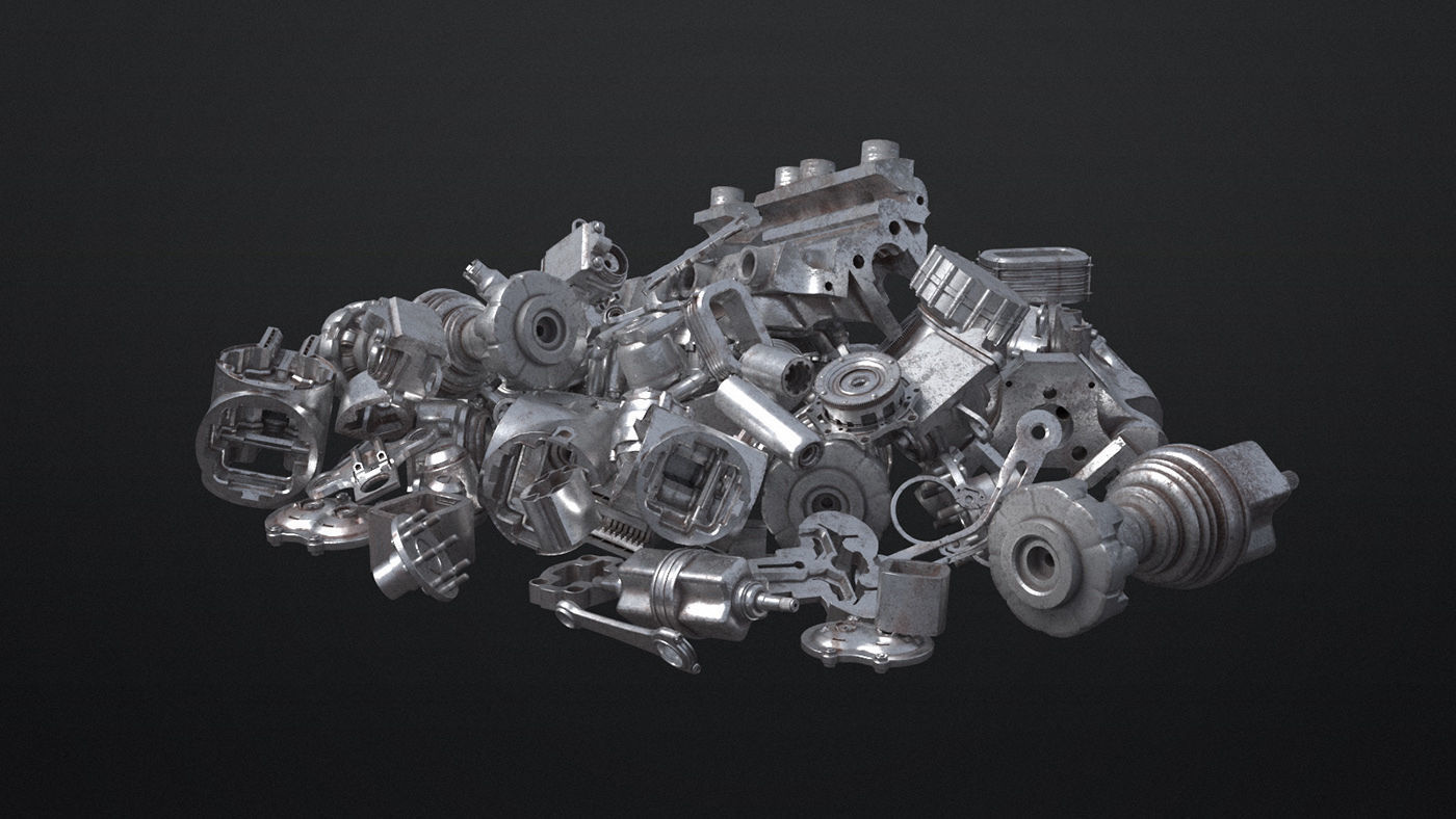 Junk Yard Kit - 50 plus 3d Elements 3D model_4