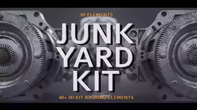 Junk Yard Kit - 50 plus 3d Elements 3D model