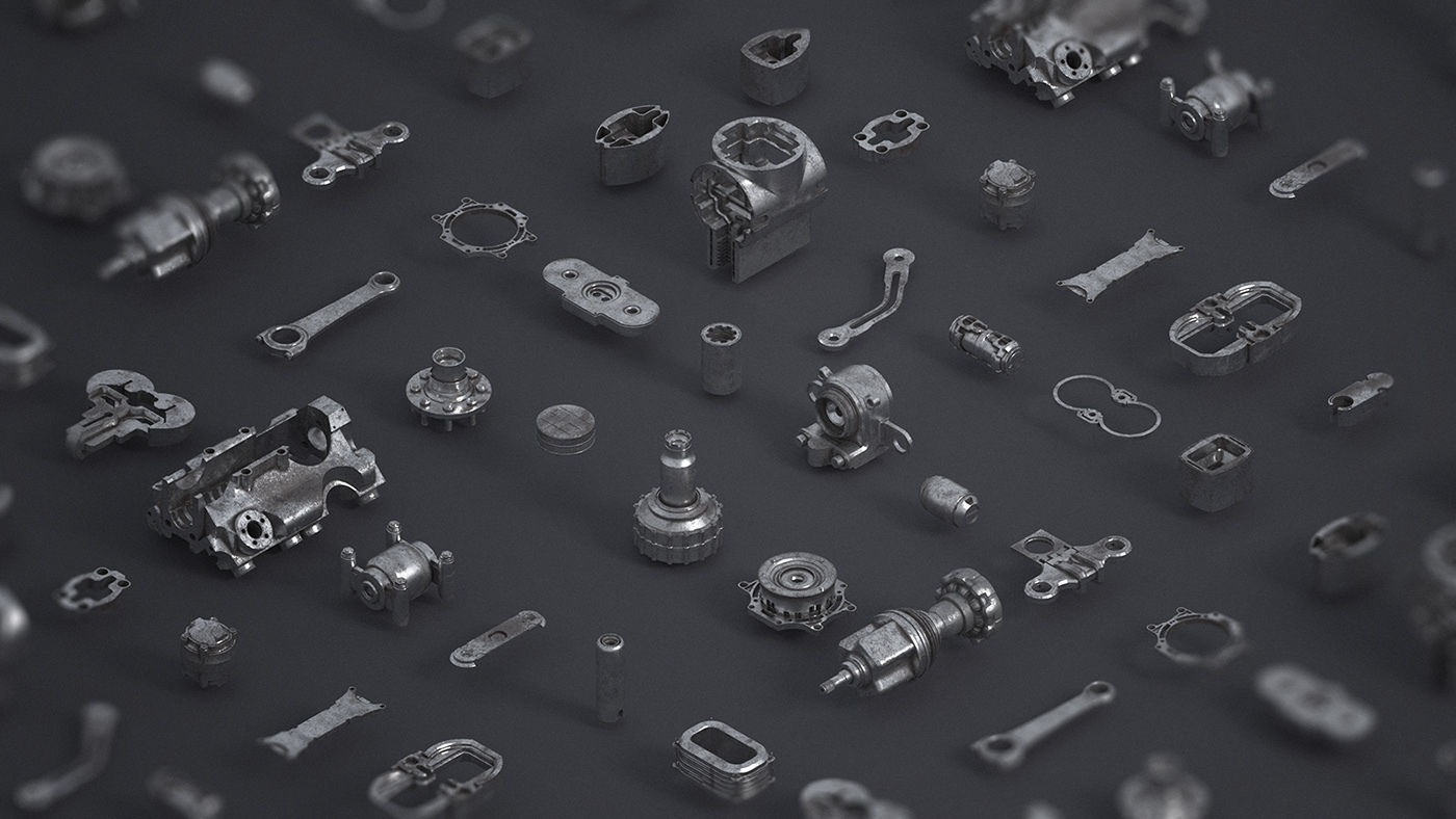 Junk Yard Kit - 50 plus 3d Elements 3D model_2