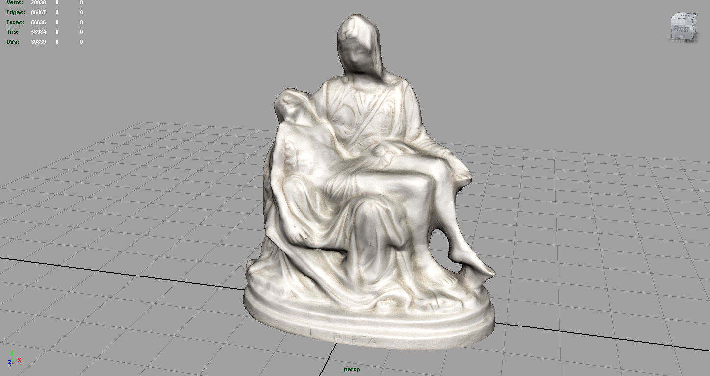 La Pieta di Michelangelo Low-poly 3D model_10