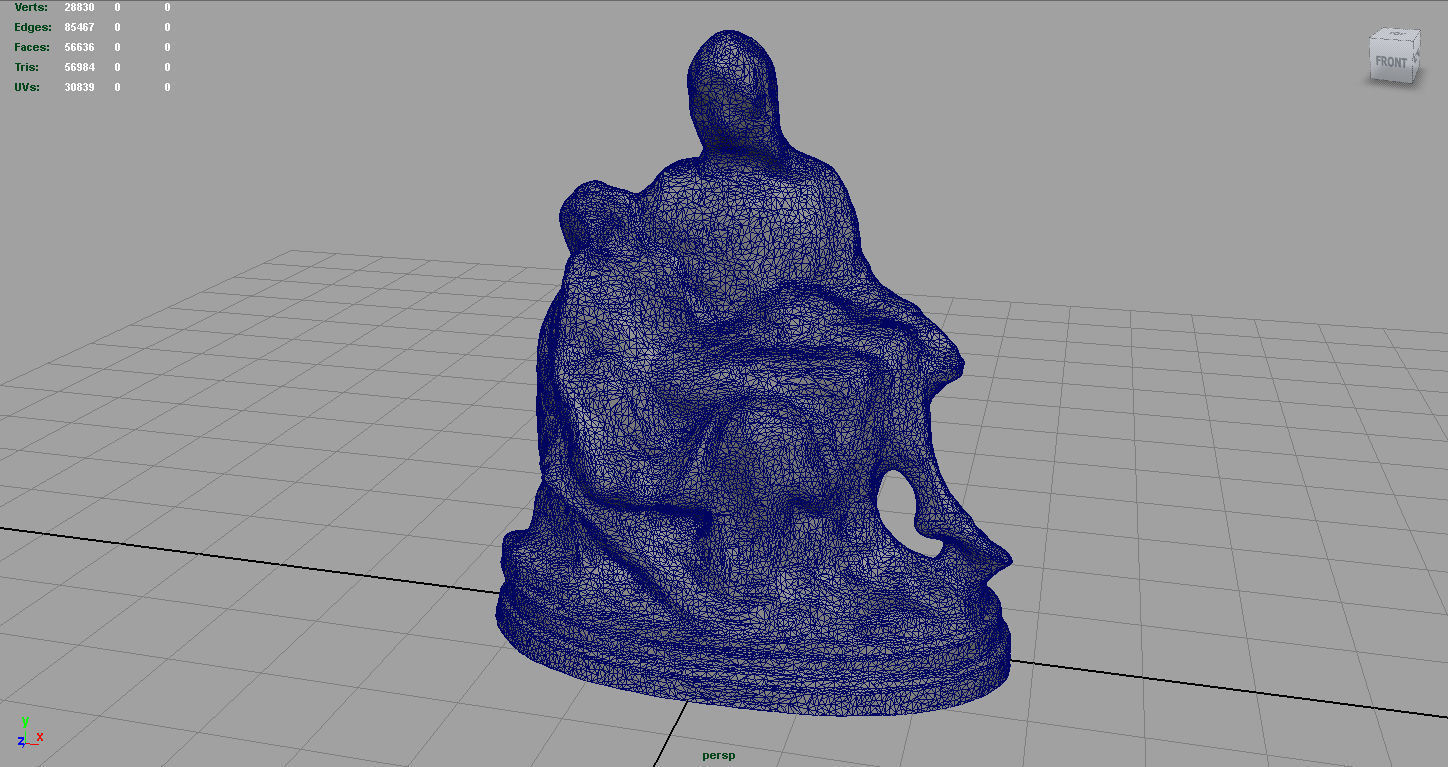 La Pieta di Michelangelo Low-poly 3D model_11