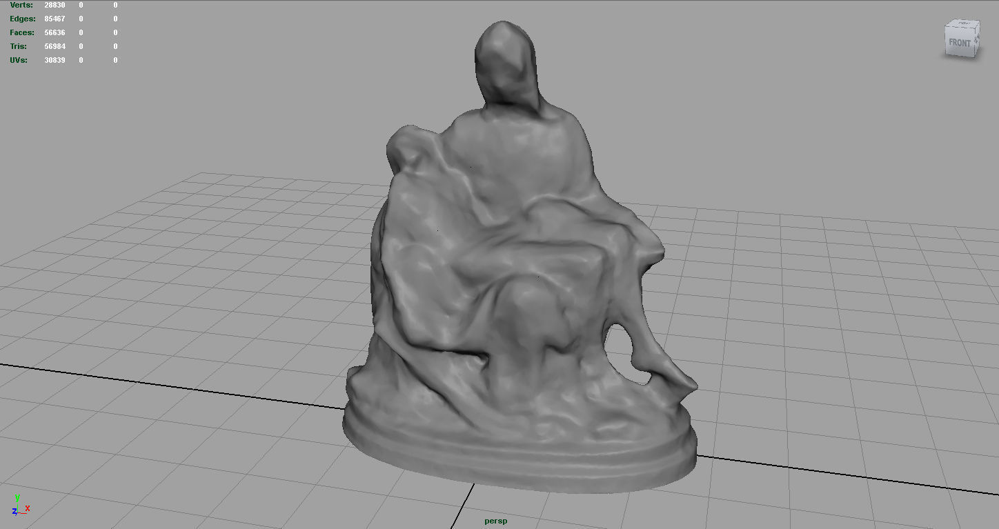 La Pieta di Michelangelo Low-poly 3D model_7
