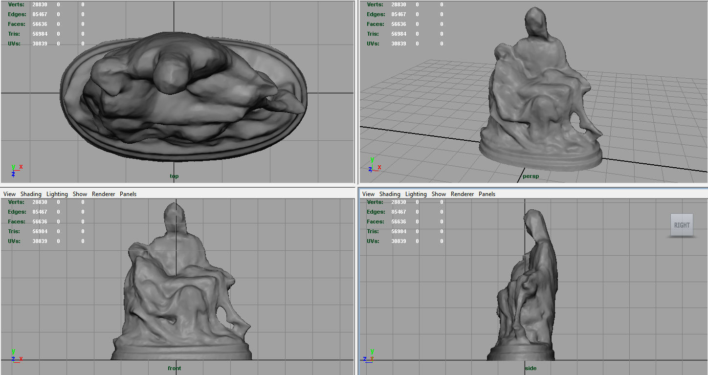 La Pieta di Michelangelo Low-poly 3D model_5