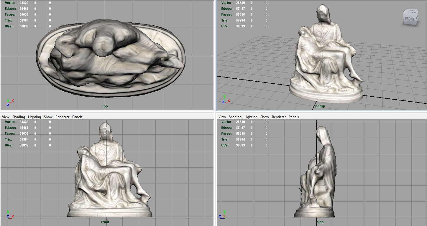 La Pieta di Michelangelo Low-poly 3D model_4