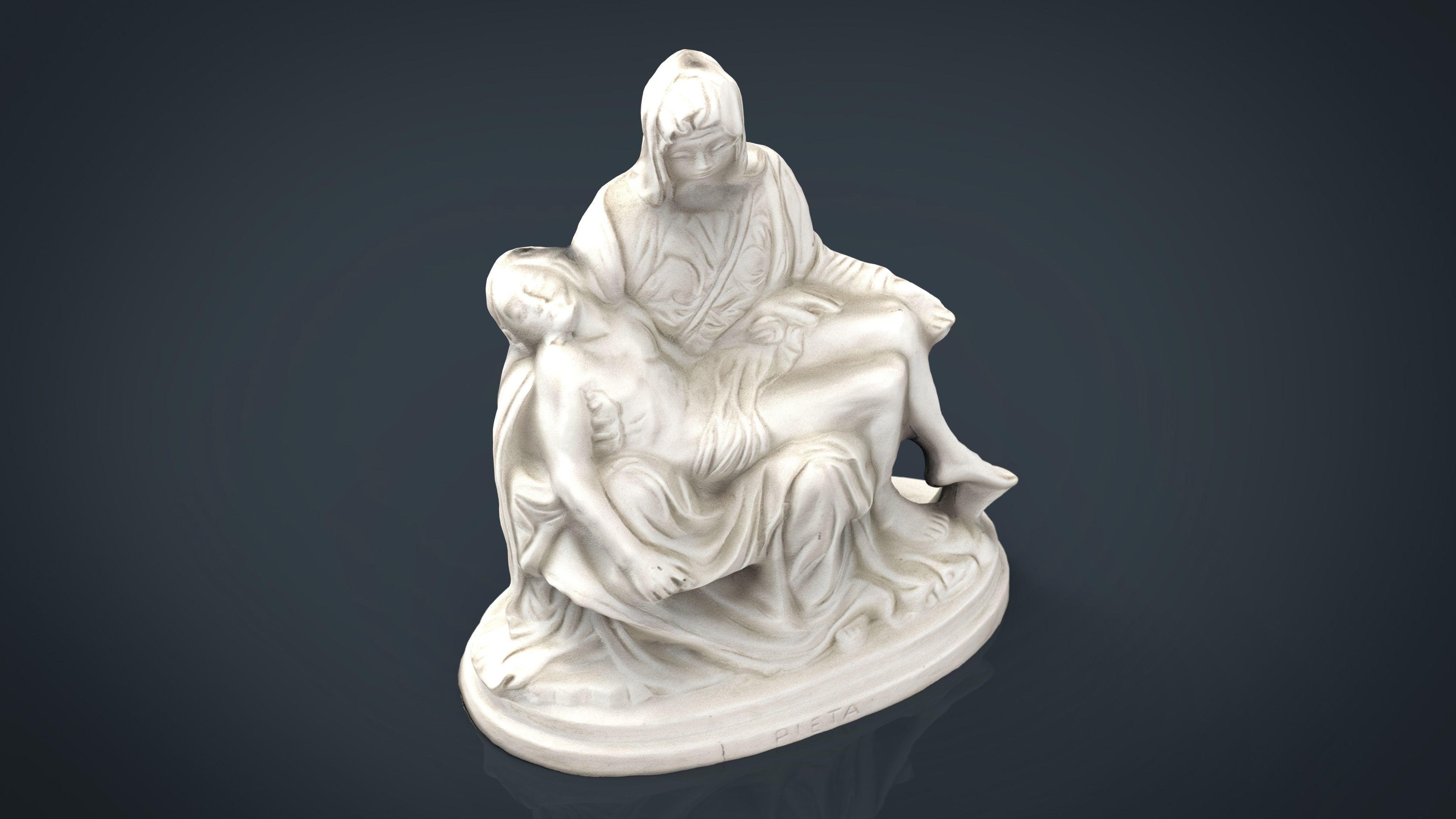 La Pieta di Michelangelo Low-poly 3D model_2