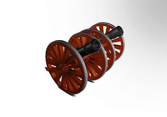 AC DC Cannon miniature 3D model 3D printable | CGTrader
