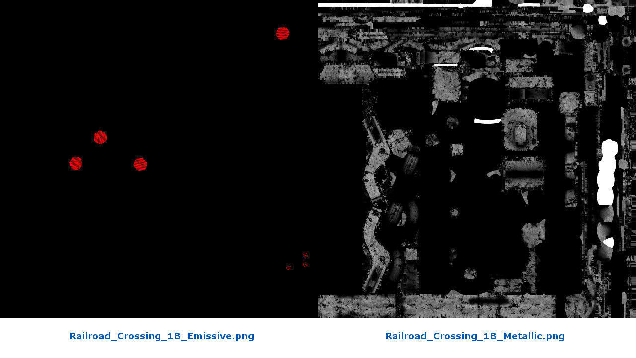 Railroad Crossing 1B Low-poly 3D model_10