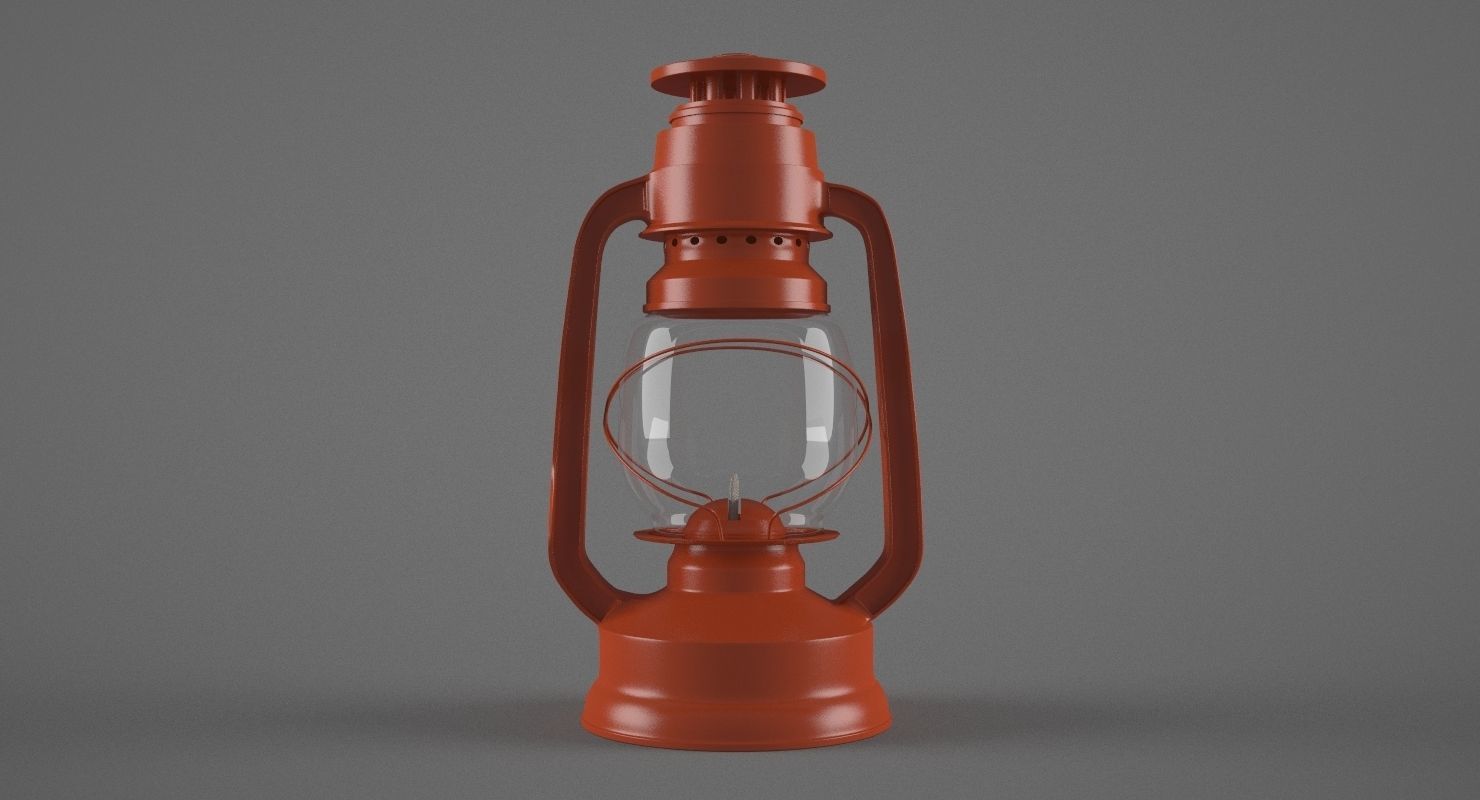 Old Oil Lamp 3D model_4