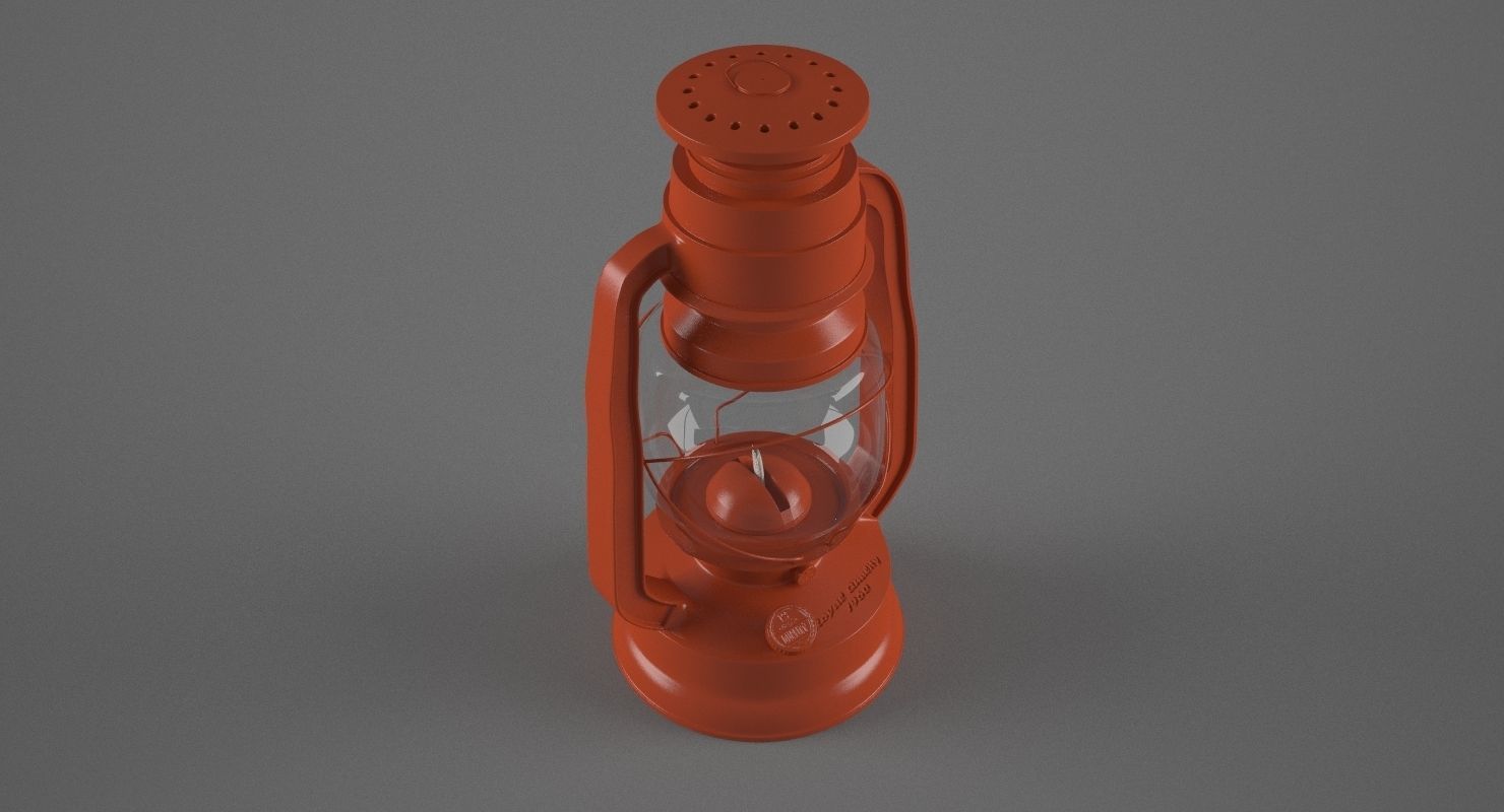 Old Oil Lamp 3D model_6