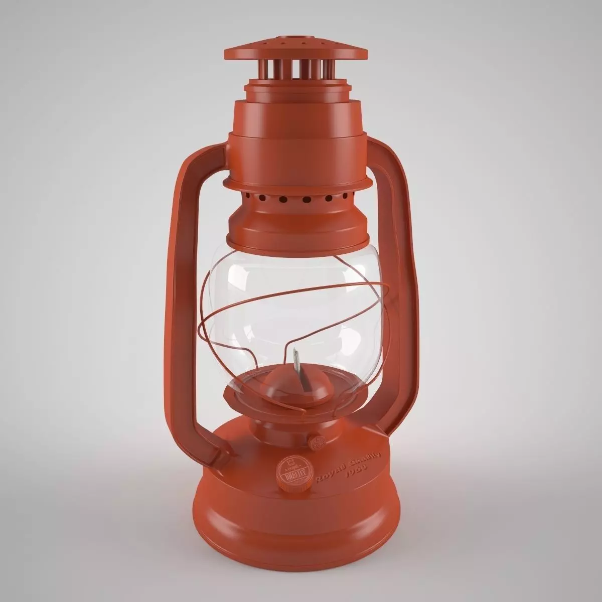 Old Oil Lamp 3D model_0