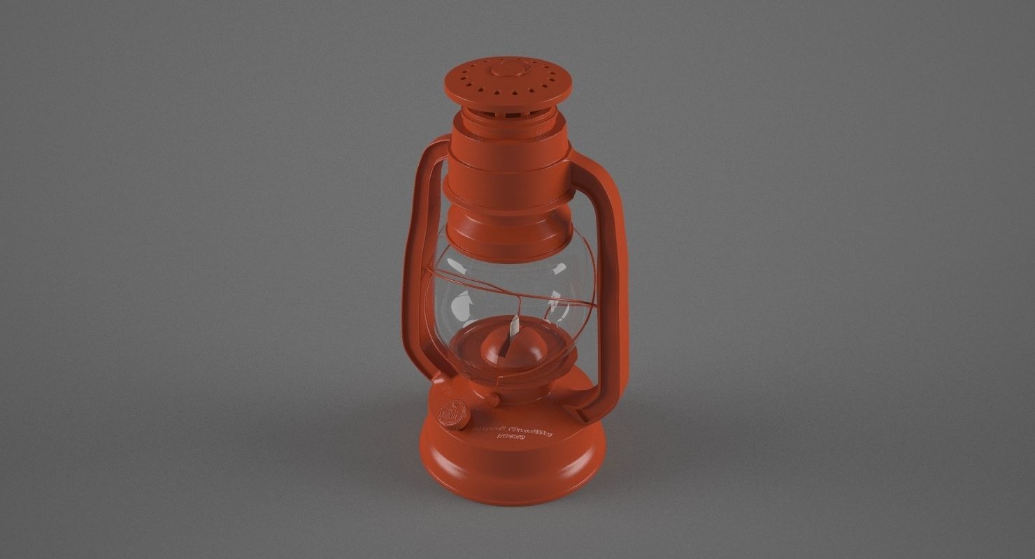 Old Oil Lamp 3D model_5