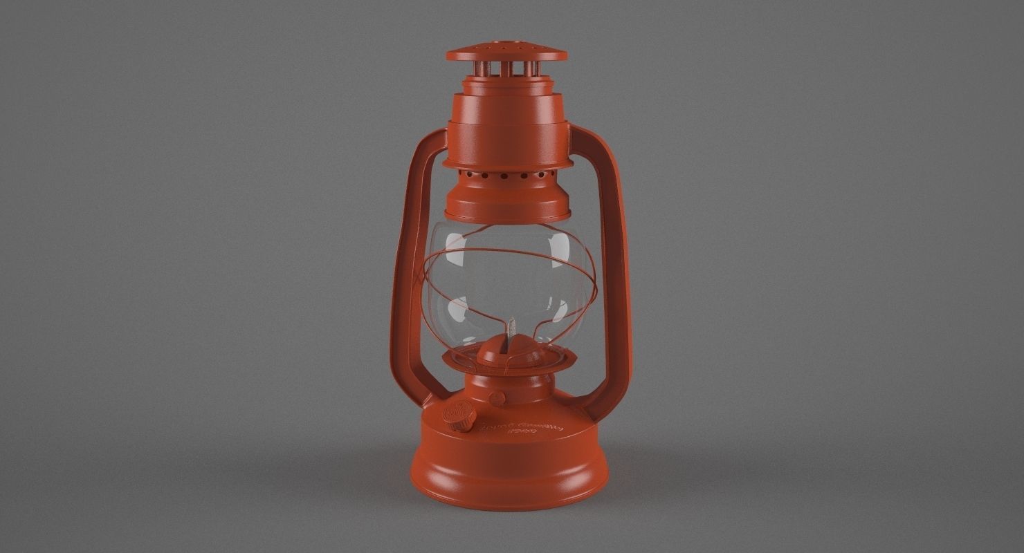 Old Oil Lamp 3D model_2