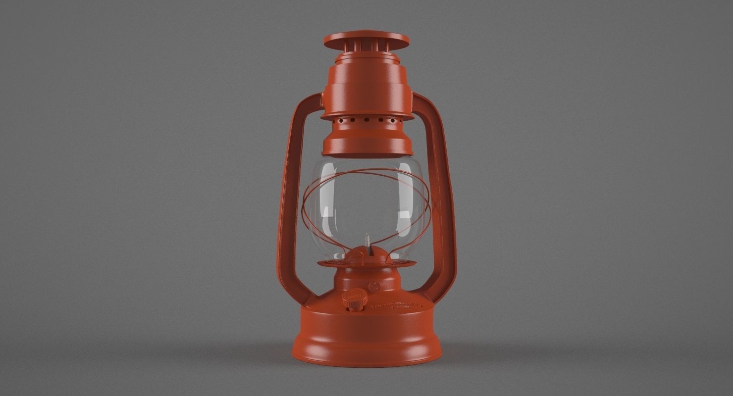 Old Oil Lamp 3D model_3