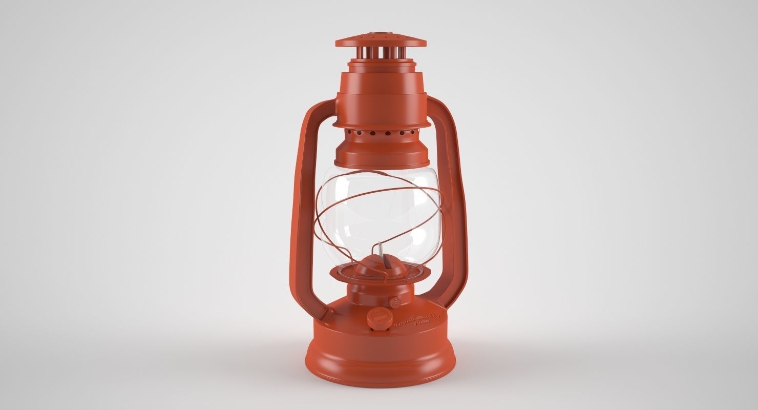 Old Oil Lamp 3D model_1