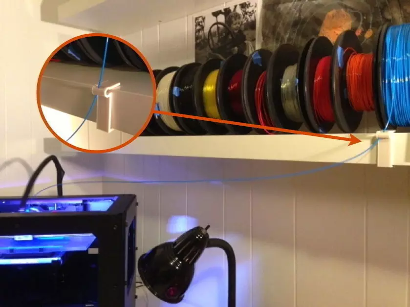 Filament shelf clip Free 3D print model_0