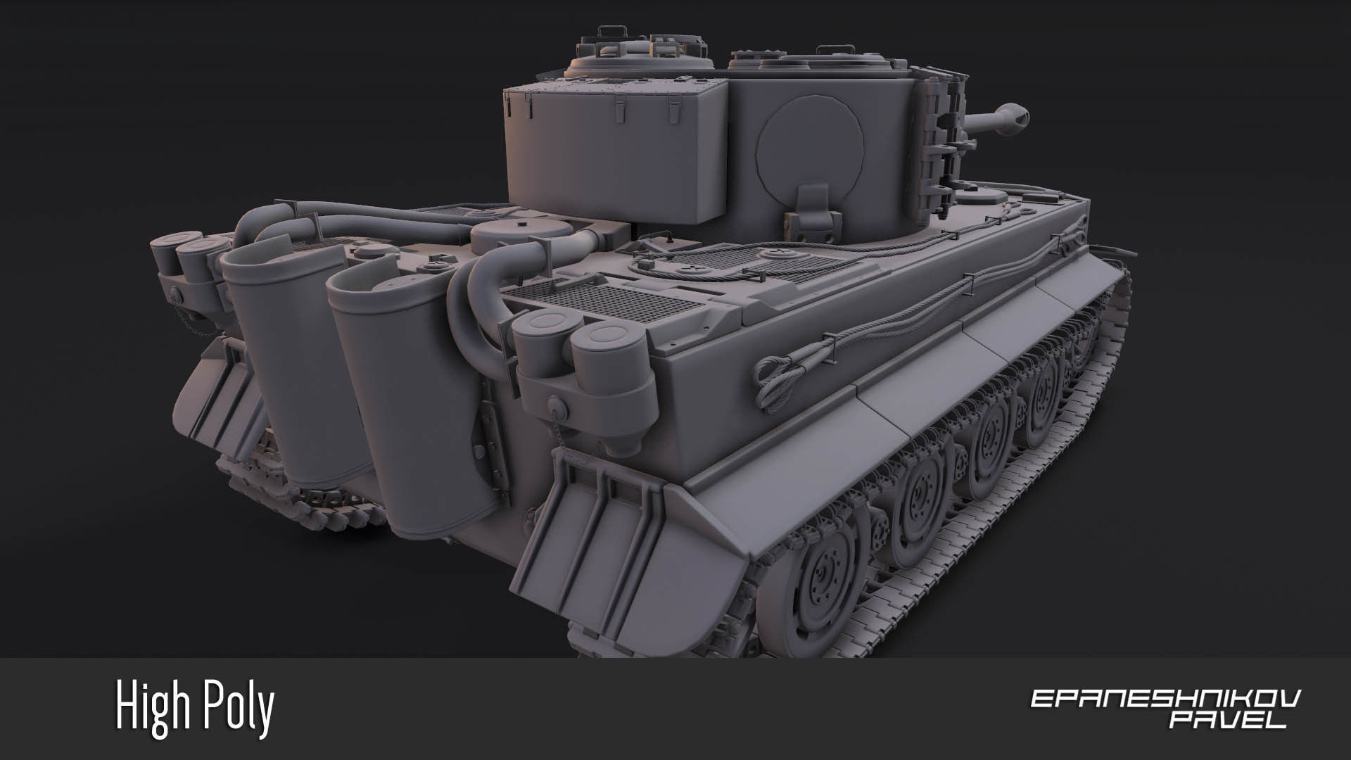  German tank 3D model_9