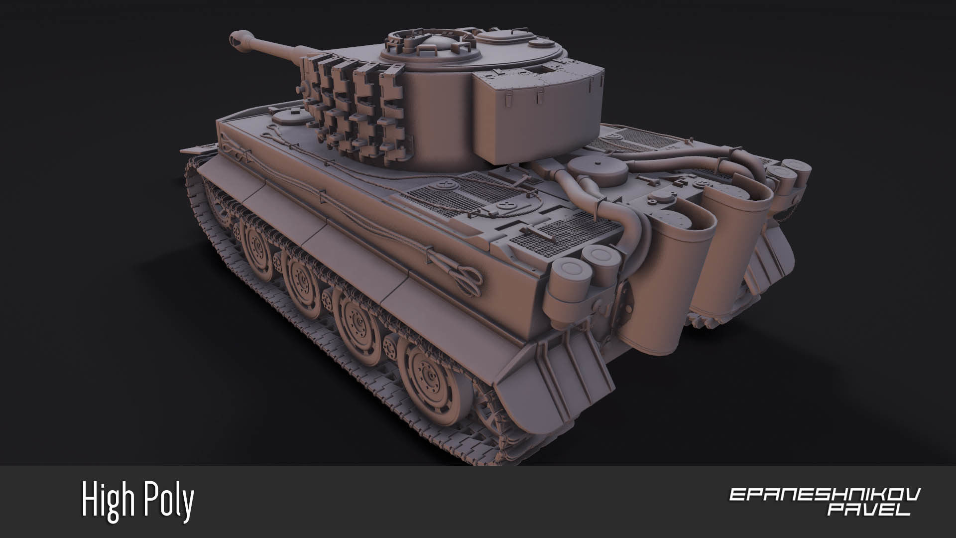  German tank 3D model_2