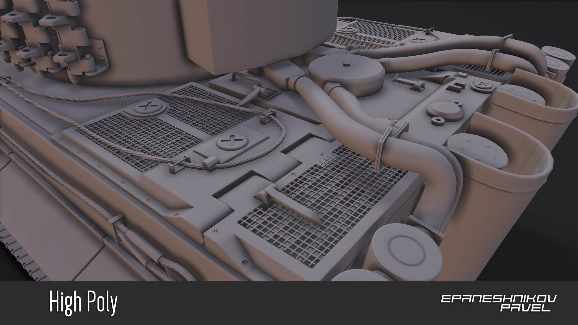  German tank 3D model_6