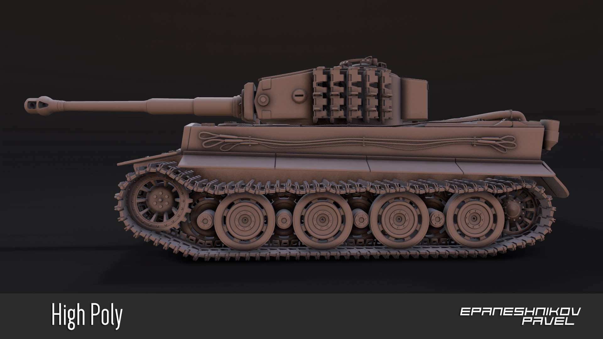 German tank 3D model_3