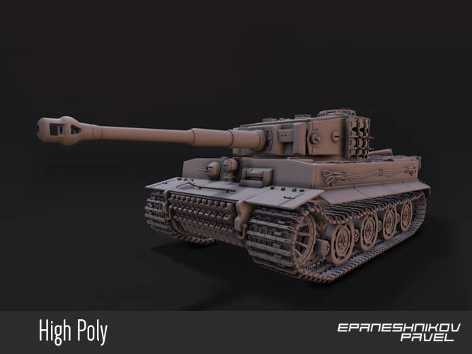  German tank 3D model_1