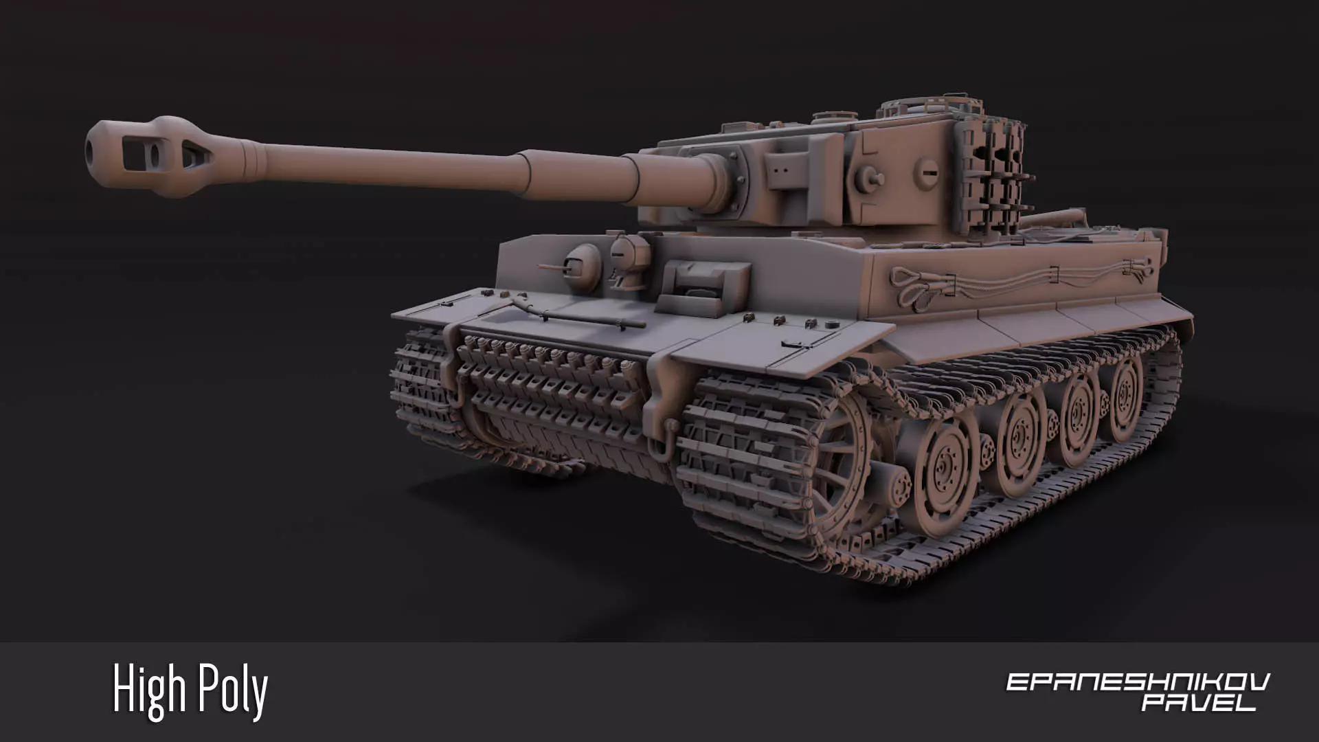  German tank 3D model_0