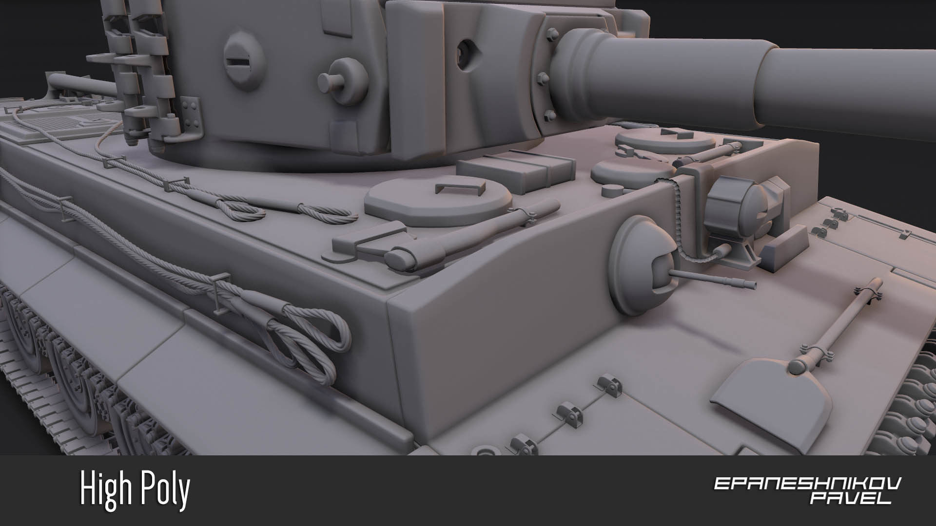  German tank 3D model_8