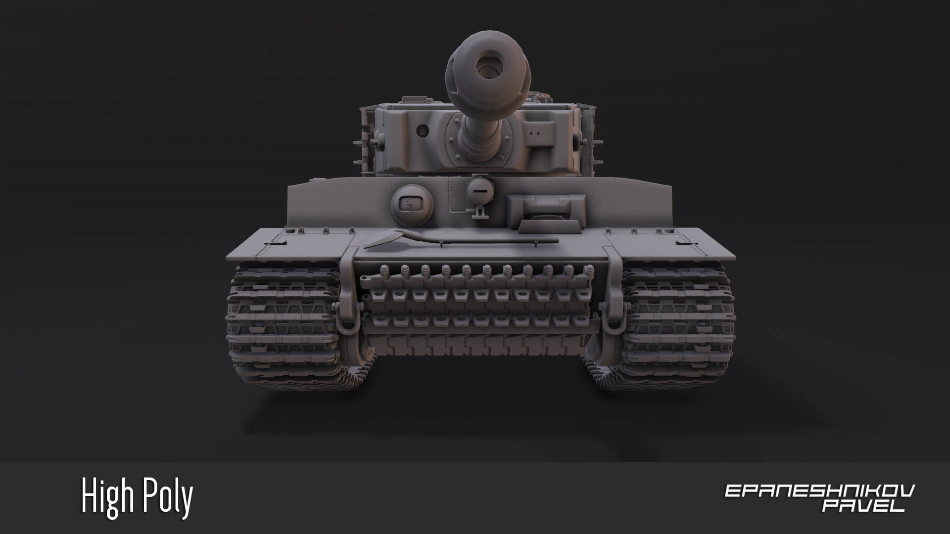  German tank 3D model_10