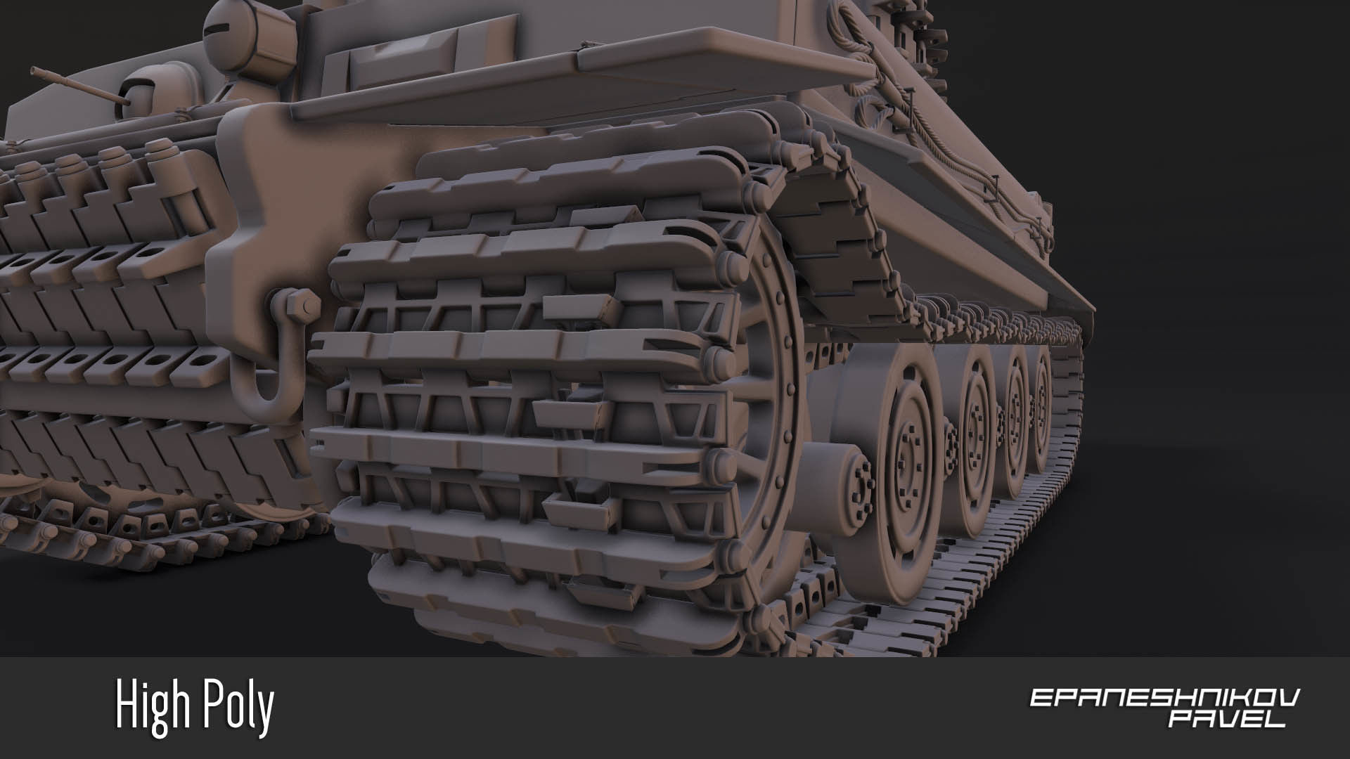  German tank 3D model_7