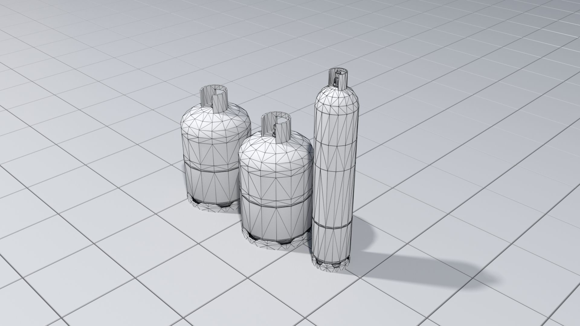 Gas canisters Low-poly 3D model_7