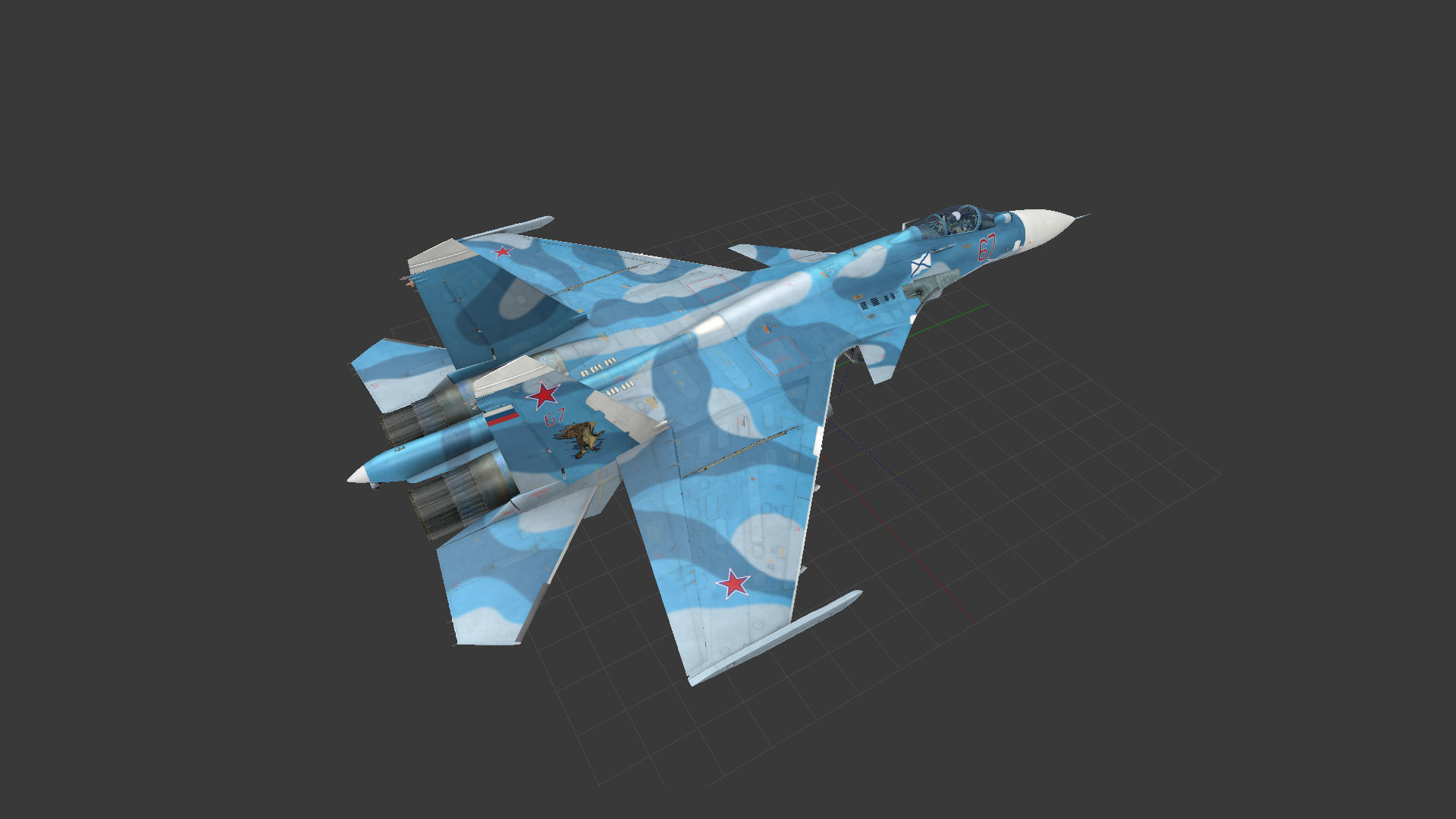 Aircraft SU-33 from TAVKR Admiral Kuznetsov 3D model_12