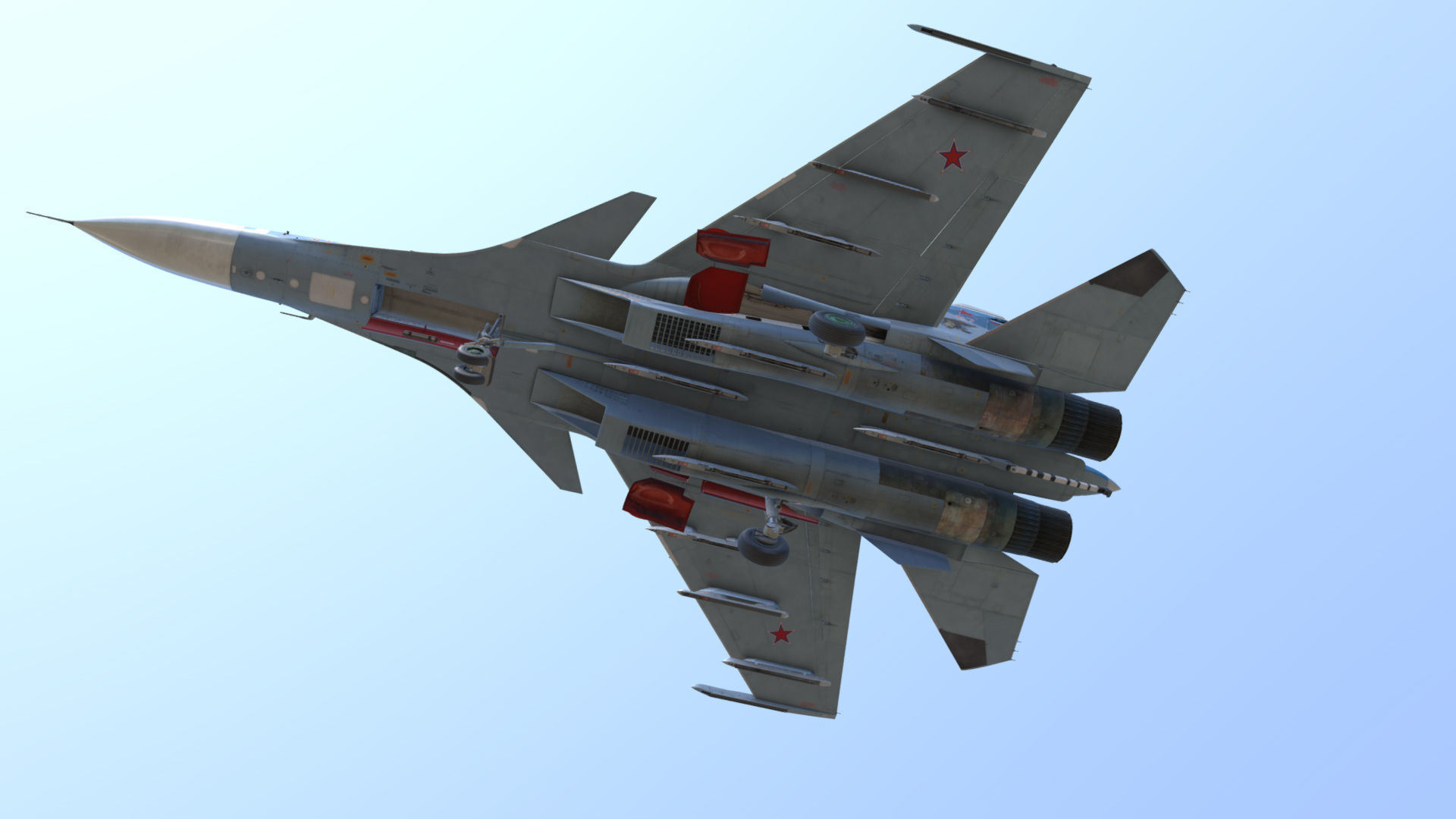 Aircraft SU-33 from TAVKR Admiral Kuznetsov 3D model_4