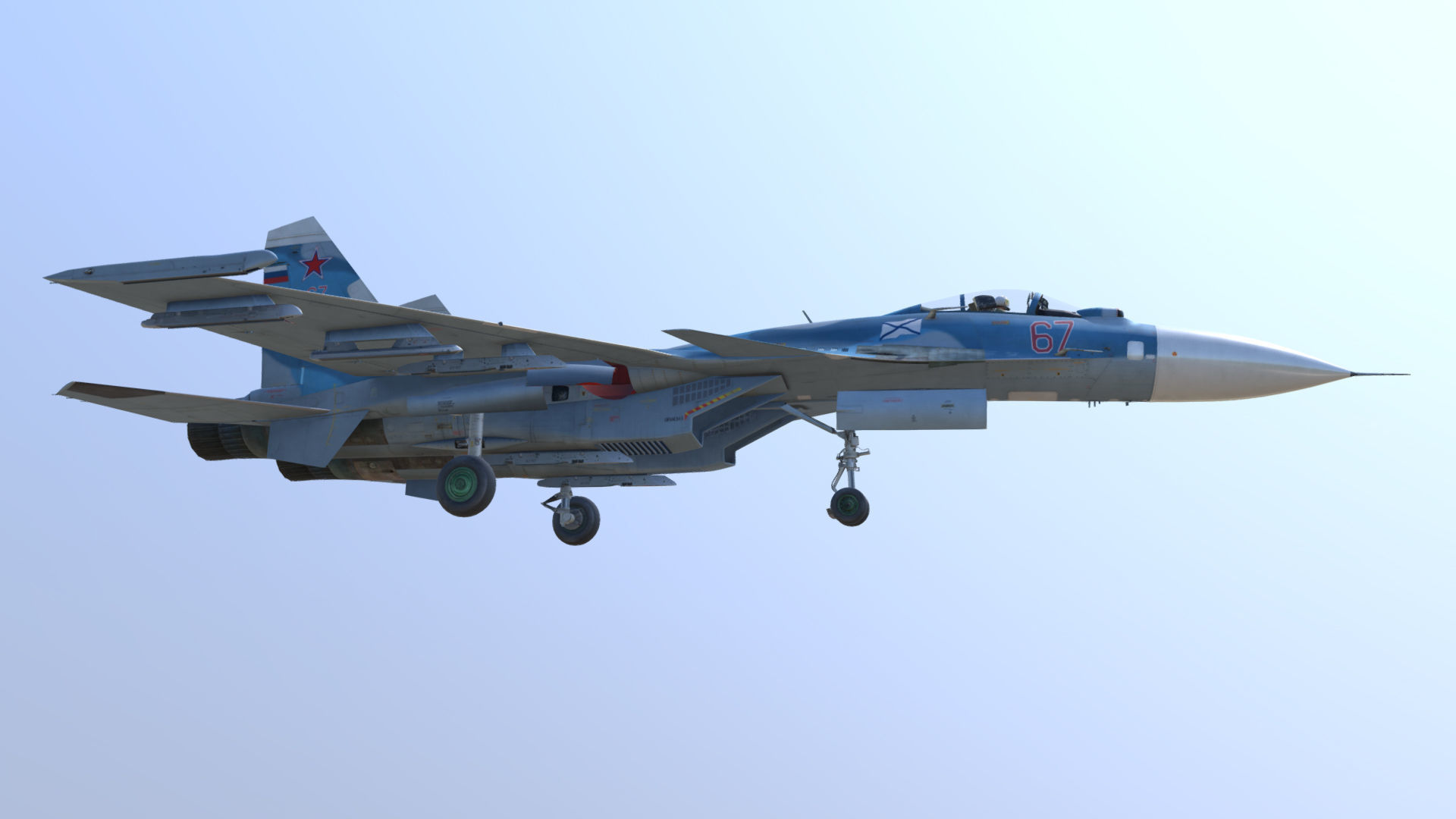 Aircraft SU-33 from TAVKR Admiral Kuznetsov 3D model_3